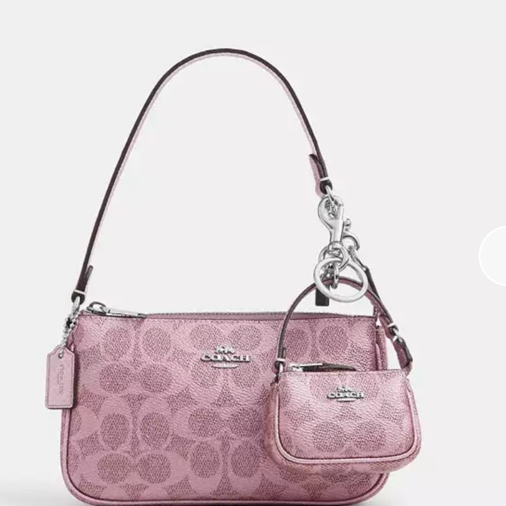 Coach Pink Boxed Nolita 19 And Nolita Bag Charm Set
